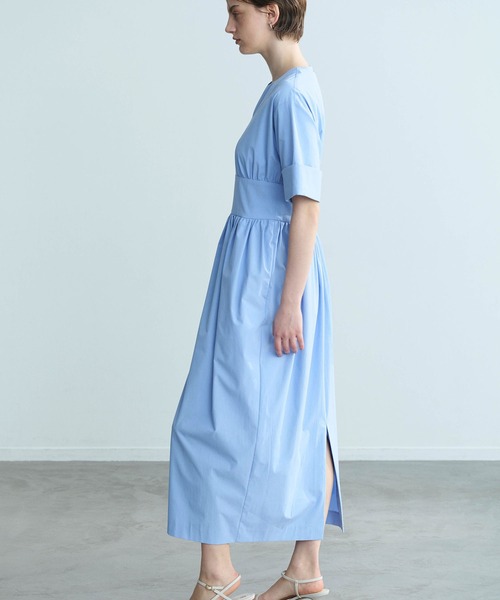 N.O.R.C（ノーク）の「ソフトタイプライターコクーンワンピース【COOL MOTION】（ワンピース・レディース・ネイビー/サックスブルー・S/M）」の12枚目の写真