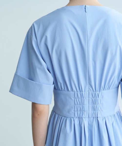 N.O.R.C（ノーク）の「ソフトタイプライターコクーンワンピース【COOL MOTION】（ワンピース・レディース・ネイビー/サックスブルー・S/M）」の16枚目の写真