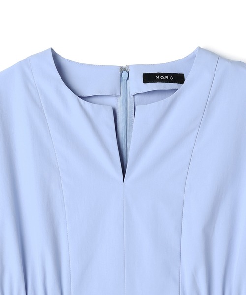 N.O.R.C（ノーク）の「ソフトタイプライターコクーンワンピース【COOL MOTION】（ワンピース・レディース・ネイビー/サックスブルー・S/M）」の20枚目の写真