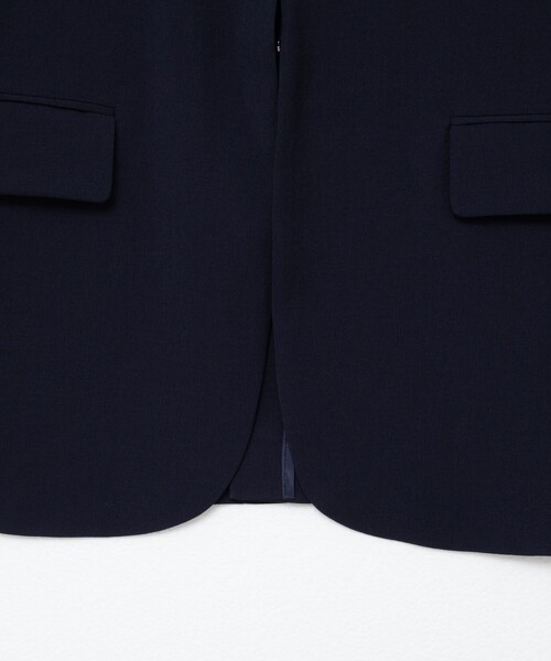 NOLLEY’S（ノーリーズ）の「ウォッシャブルエコボイルノーカラージャケット（ノーカラージャケット・レディース・キャメル/ネイビー・36/38）」の16枚目の写真