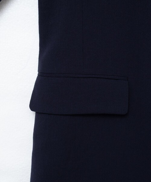 NOLLEY’S（ノーリーズ）の「ウォッシャブルエコボイルノーカラージャケット（ノーカラージャケット・レディース・キャメル/ネイビー・36/38）」の17枚目の写真