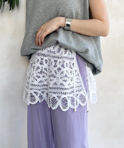 DouDou（ドゥドゥ）の「バテンレースボレロ（ストール/ショール・レディース・ブラック/ホワイト・FREE）」の10枚目の写真