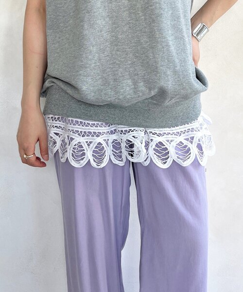 DouDou（ドゥドゥ）の「バテンレースボレロ（ストール/ショール・レディース・ブラック/ホワイト・FREE）」の6枚目の写真