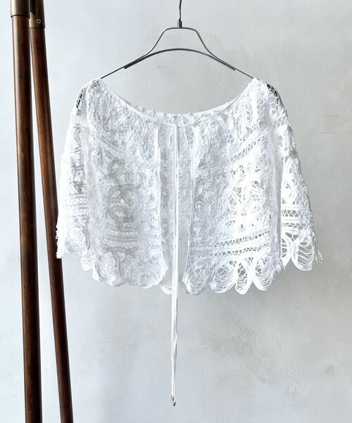 DouDou（ドゥドゥ）の「バテンレースボレロ（ストール/ショール・レディース・ブラック/ホワイト・FREE）」の7枚目の写真