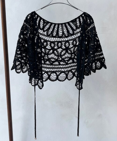 DouDou（ドゥドゥ）の「バテンレースボレロ（ストール/ショール・レディース・ブラック/ホワイト・FREE）」の15枚目の写真