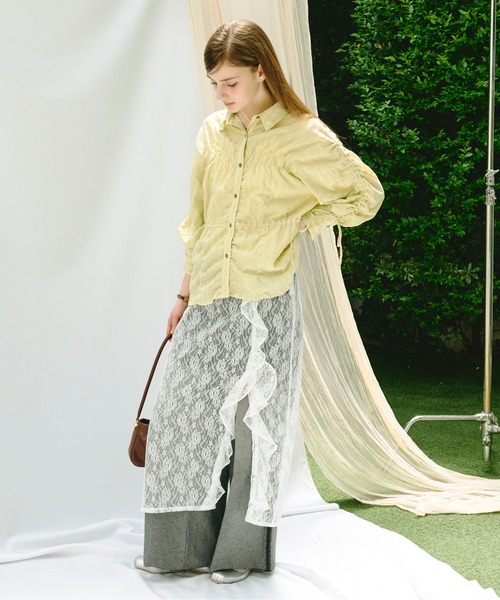 loin nuit（ロワンニュイ）の「shirring ribbon tops / シャーリング