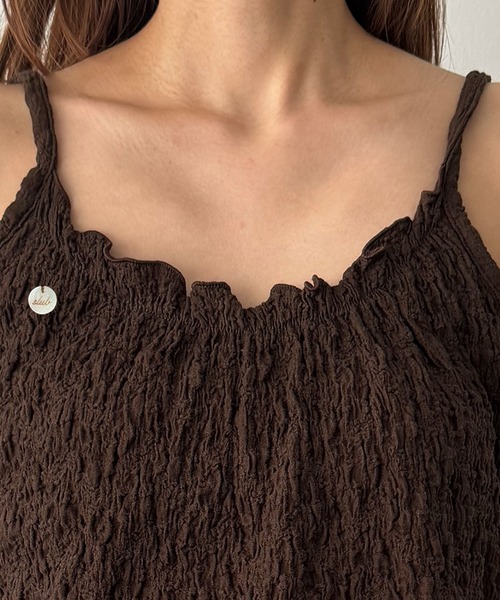 CANAL JEAN（キャナルジーン）の「El mar　クリンクルキャミ（キャミソール・レディース・アイボリー/ブラウン・ONE SIZE）」の11枚目の写真