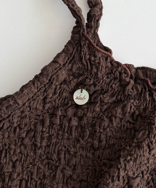 CANAL JEAN（キャナルジーン）の「El mar　クリンクルキャミ（キャミソール・レディース・アイボリー/ブラウン・ONE SIZE）」の13枚目の写真