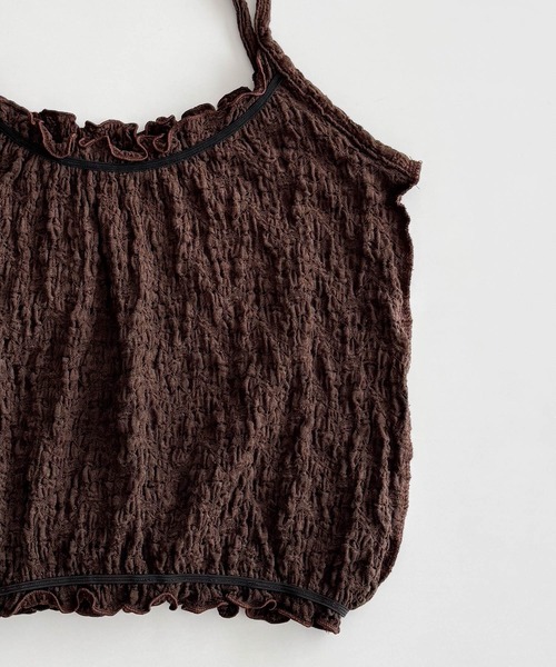 CANAL JEAN（キャナルジーン）の「El mar　クリンクルキャミ（キャミソール・レディース・アイボリー/ブラウン・ONE SIZE）」の14枚目の写真