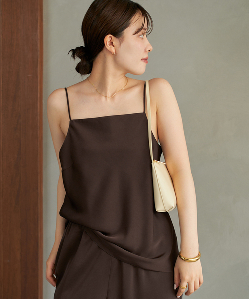 Plage 2024SS Satin Uneck キャミソール Plage 2024SS Satin Uneck キャミソール Plage 2024SS Satin