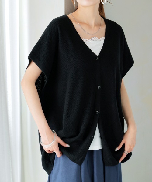 HUG.U(ハグユー)の「カップ付き レースドッキングタンクトップ(タンクトップ・レディース・ブラック/ホワイト・XL/M/L)」の6枚目の写真