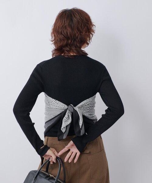 RIVE DROITE（リヴドロワ）の「【アレンジ自在！】スクエアストール（ストール/ショール・レディース・マスタード/ブラック・FREE）」の8枚目の写真