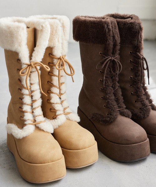 NICE CLAUP マイナス3キロレースアップムートンブーツ one after another NICE CLAUP｜マイナス3キロレースアップ
