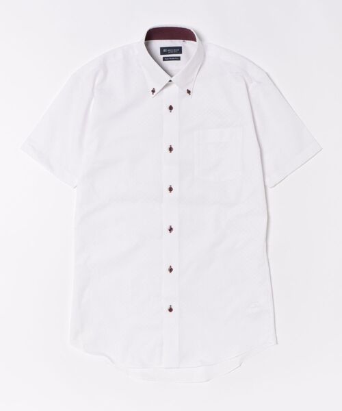 TOKYO SHIRTS(トウキョウシャツ)の「【超形態安定】 形態安定ノンアイロン ボタンダウン 半袖ビジネスワイシャツ(ビジネスシャツ・メンズ・ライトピンク・首回り43cm/首回り41cm/首回り39cm/首回り42cm/首回り37cm)」の6枚目の写真