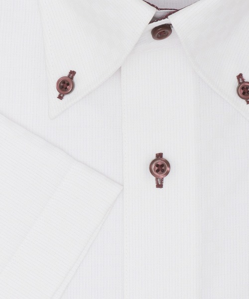 TOKYO SHIRTS(トウキョウシャツ)の「【超形態安定】 形態安定ノンアイロン ボタンダウン 半袖ビジネスワイシャツ(ビジネスシャツ・メンズ・ライトピンク・首回り43cm/首回り41cm/首回り39cm/首回り42cm/首回り37cm)」の3枚目の写真