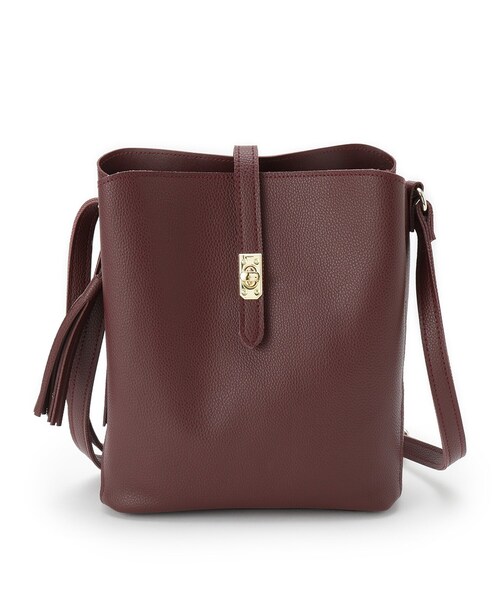 grove(グローブ)の「人間工学ベルトタッセル縦型ショルダー(ショルダーバッグ・レディース・モスグリーン/ボルドー/シルバー系その他/ブラック・00)」の18枚目の写真