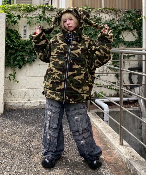 Candy Stripper（キャンディストリッパー）の「BUNNY BOA ジャケット（ダウンジャケット/コート・レディース・グレー/カーキ/ラベンダー・FREE）」の5枚目の写真