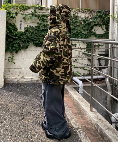 Candy Stripper（キャンディストリッパー）の「BUNNY BOA ジャケット（ダウンジャケット/コート・レディース・グレー/カーキ/ラベンダー・FREE）」の7枚目の写真