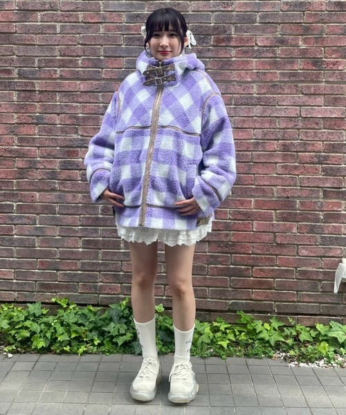 Candy Stripper（キャンディストリッパー）の「BUNNY BOA ジャケット（ダウンジャケット/コート・レディース・グレー/カーキ/ラベンダー・FREE）」の18枚目の写真