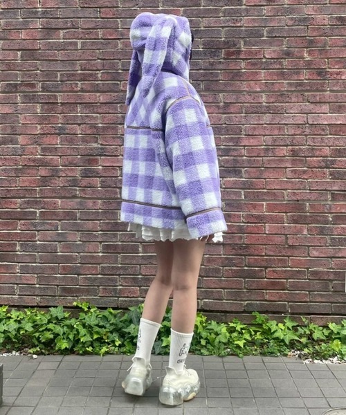 Candy Stripper（キャンディストリッパー）の「BUNNY BOA ジャケット（ダウンジャケット/コート・レディース・グレー/カーキ/ラベンダー・FREE）」の22枚目の写真