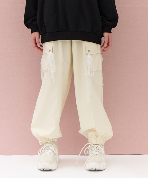 レースリボン カーゴパンツ（カーゴパンツ）｜Amourire girl（アム