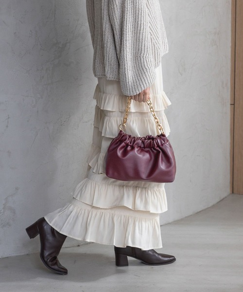 A part by（アパートバイ）の「チェーン2WAYBAG（ショルダーバッグ・レディース・ボルドー/ライトベージュ/ブラック/グリーン系その他2・FREE）」の8枚目の写真