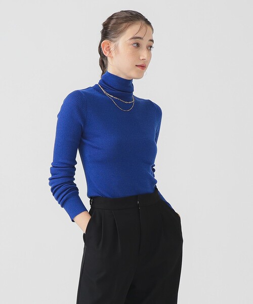 B:MING by BEAMS（ビーミングバイビームス）の「ウール混 リブニット タートルネック (手洗い可)（ニット/セーター・レディース・オフホワイト/ブラック/レッド/ブルー・ONE SIZE）」の16枚目の写真