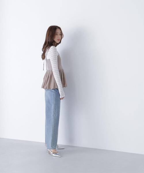 NATURAL BEAUTY BASIC(ナチュラルビューティーベーシック)の「◇ ベルベットキャミビスチェ(キャミソール・レディース・ベージュ/ダークブラウン・FREE)」の21枚目の写真