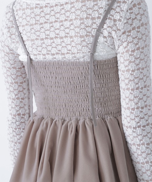 NATURAL BEAUTY BASIC（ナチュラルビューティーベーシック）の「◇ ベルベットキャミビスチェ（キャミソール・レディース・ベージュ/ダークブラウン・FREE）」の21枚目の写真