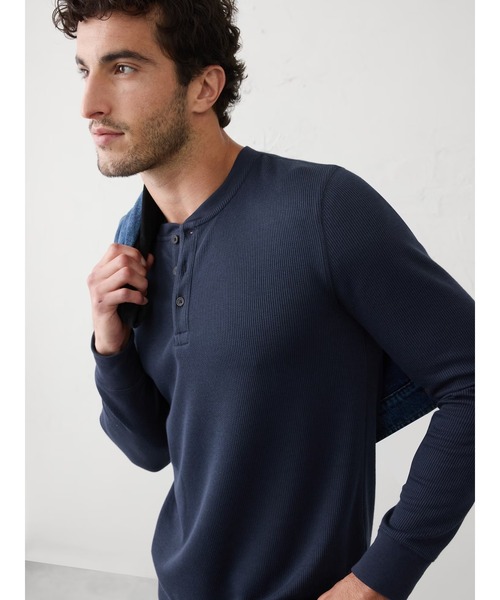 BANANA REPUBLIC FACTORY STORE ワッフルニットヘンリートップス（T