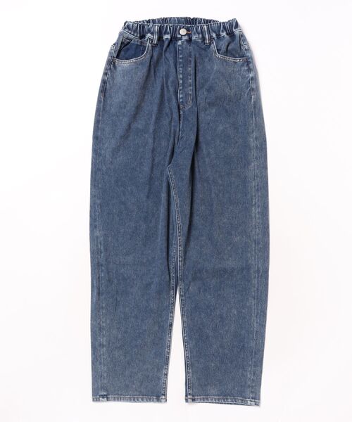 Ocean&Ground(オーシャン&グラウンド)の「Jr.ユーズドウォッシュデニムニットパンツ(スウェットパンツ・キッズ・ダークインディゴブルー/ブラック・150/160)」の1枚目の写真