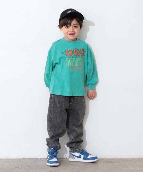 Ocean&Ground(オーシャン&グラウンド)の「Jr.ユーズドウォッシュデニムニットパンツ(スウェットパンツ・キッズ・ダークインディゴブルー/ブラック・150/160)」の6枚目の写真
