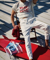 WP WESTPOINT（ダブルピーウエストポイント）の「WP WESTPOINT/ダブルピー ウエストポイント テイパード デニム風 裾リブ ストレッチツイル ブラック イージーパンツ（デニムパンツ）」