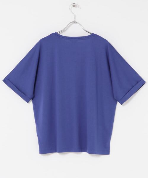 URBAN RESEARCH DOORS（アーバンリサーチドアーズ）の「『UVカット/接触冷感 /マシンウォッシャブル』シルキーコットンロールスリーブプルオーバー（Tシャツ/カットソー・レディース・ブラック/オフホワイト/ブラック系その他/ロイヤルブルー・MEDIUM）」の16枚目の写真