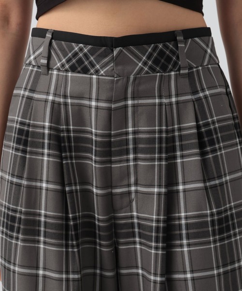 BAYFLOW（ベイフロー）の「チェック柄ワイドパンツ（その他パンツ・レディース・ホワイト/ブラウン/ブラック・FREE）」の14枚目の写真