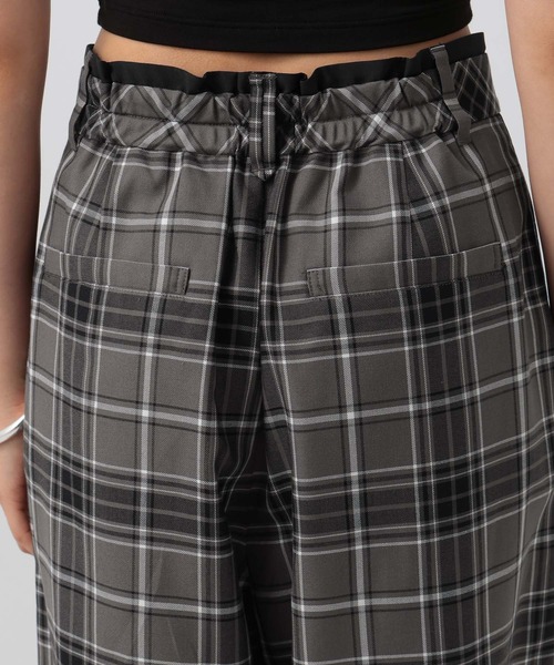 BAYFLOW（ベイフロー）の「チェック柄ワイドパンツ（その他パンツ・レディース・ホワイト/ブラウン/ブラック・FREE）」の17枚目の写真