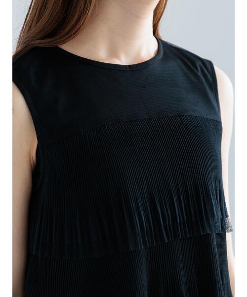 Te chichi(テチチ)の「ティアードチュールプリーツブラウス(シャツ/ブラウス・レディース・シルバーグレー/グリーン/ブラック・F)」の14枚目の写真