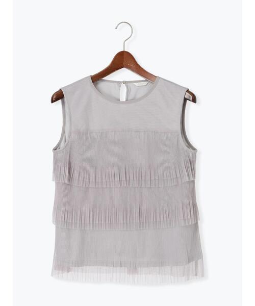 Te chichi(テチチ)の「ティアードチュールプリーツブラウス(シャツ/ブラウス・レディース・シルバーグレー/グリーン/ブラック・F)」の18枚目の写真