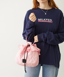 MILKFED. | HEART QUILTED DRAWSTRING BAG(ショルダーバッグ)