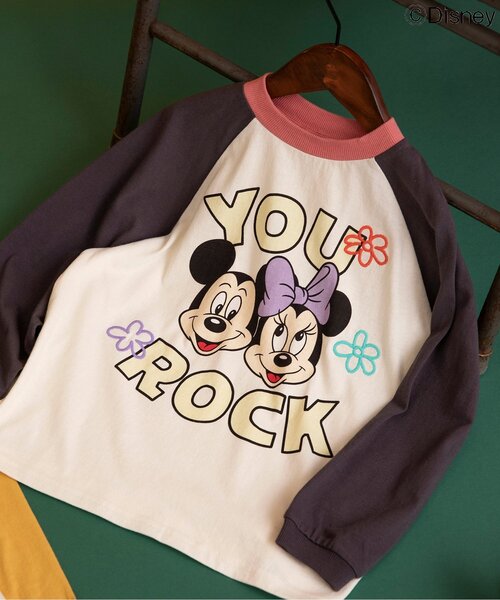 セール】【リンク】ディズニーキャラクター/ラグランTシャツ（Tシャツ