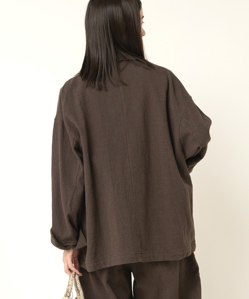 RNA-N(アールエヌエーエヌ)の「J2151 プリペラルーズテーラードジャケット(テーラードジャケット・レディース・スミクロ/ダークブラウン/オリーブ・FREE)」の12枚目の写真