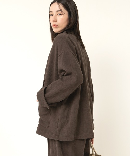 RNA-N(アールエヌエーエヌ)の「J2151 プリペラルーズテーラードジャケット(テーラードジャケット・レディース・スミクロ/ダークブラウン/オリーブ・FREE)」の11枚目の写真