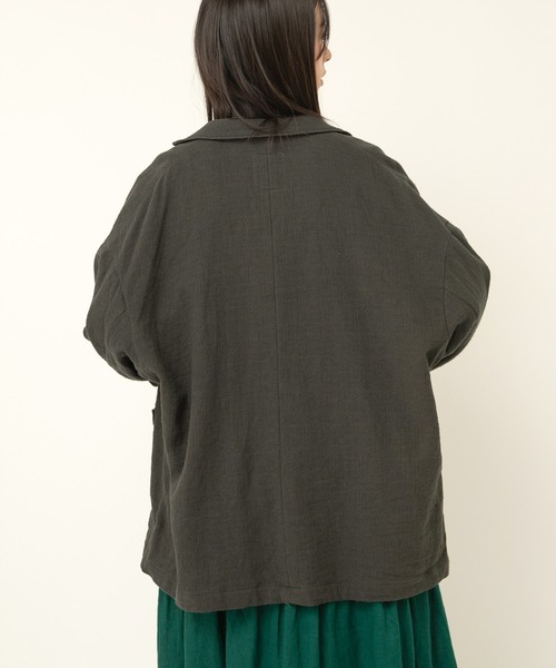 RNA-N(アールエヌエーエヌ)の「J2151 プリペラルーズテーラードジャケット(テーラードジャケット・レディース・スミクロ/ダークブラウン/オリーブ・FREE)」の8枚目の写真