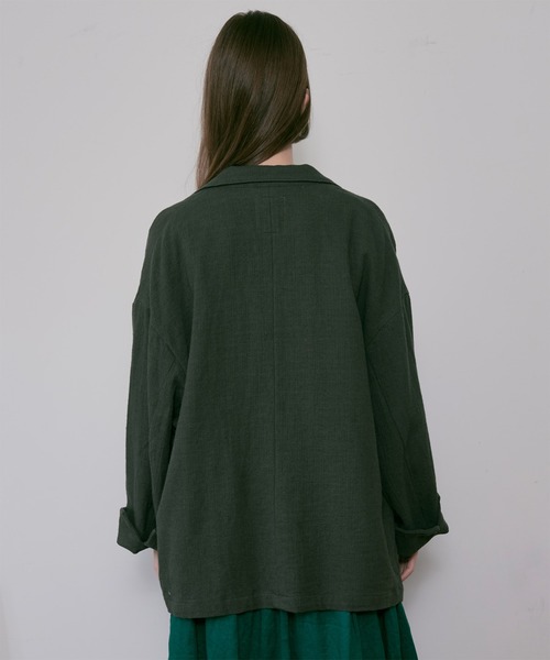 RNA-N(アールエヌエーエヌ)の「J2151 プリペラルーズテーラードジャケット(テーラードジャケット・レディース・スミクロ/ダークブラウン/オリーブ・FREE)」の5枚目の写真