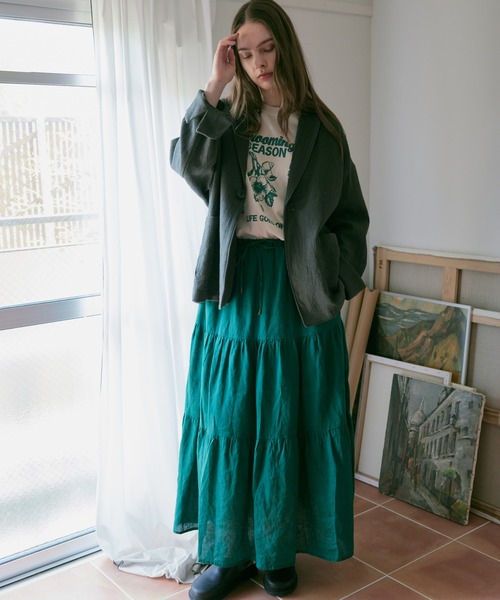 RNA-N(アールエヌエーエヌ)の「J2151 プリペラルーズテーラードジャケット(テーラードジャケット・レディース・スミクロ/ダークブラウン/オリーブ・FREE)」の20枚目の写真