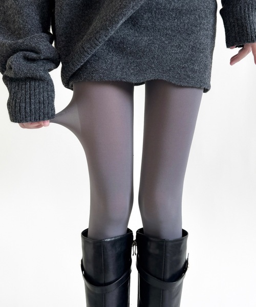 Burner（バーナー）の「【OKUOKU　0909】無地カラー　ストッキング oku-tights-829290580216-9（タイツ/ストッキング・レディース・チャコール/モカ/ダークベージュ/パープル/ネイビー/ホワイト/ダークブラウン/レッド/オフホワイト/グレー/スモークグレー/アッシュブラウン/ライトブラウン/ブラック/ワイン・FREE）」の4枚目の写真