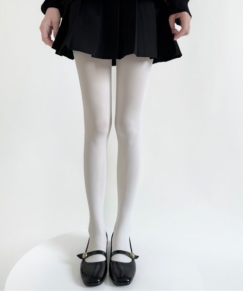 Burner（バーナー）の「【OKUOKU　0909】無地カラー　ストッキング oku-tights-829290580216-9（タイツ/ストッキング・レディース・チャコール/モカ/ダークベージュ/パープル/ネイビー/ホワイト/ダークブラウン/レッド/オフホワイト/グレー/スモークグレー/アッシュブラウン/ライトブラウン/ブラック/ワイン・FREE）」の2枚目の写真