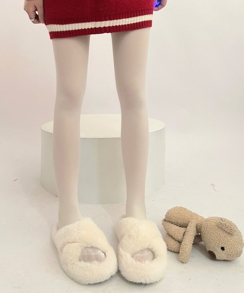 Burner（バーナー）の「【OKUOKU　0909】無地カラー　ストッキング oku-tights-829290580216-9（タイツ/ストッキング・レディース・チャコール/モカ/ダークベージュ/パープル/ネイビー/ホワイト/ダークブラウン/レッド/オフホワイト/グレー/スモークグレー/アッシュブラウン/ライトブラウン/ブラック/ワイン・FREE）」の3枚目の写真