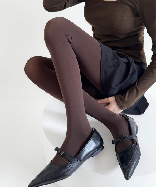Burner（バーナー）の「【OKUOKU　0909】無地カラー　ストッキング oku-tights-829290580216-9（タイツ/ストッキング・レディース・チャコール/モカ/ダークベージュ/パープル/ネイビー/ホワイト/ダークブラウン/レッド/オフホワイト/グレー/スモークグレー/アッシュブラウン/ライトブラウン/ブラック/ワイン・FREE）」の20枚目の写真