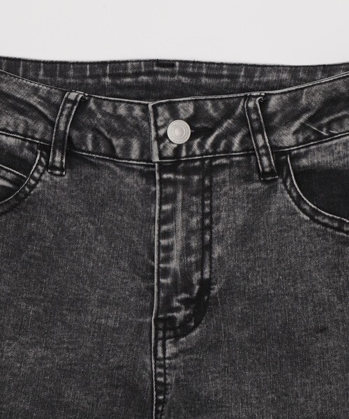 WEGO（ウィゴー）の「WEGO/カットアウトリボンストレッチデニムフレアパンツ（デニムパンツ・レディース・コバルトブルー/ブラック系3/スカイブルー・SMALL/MEDIUM）」の15枚目の写真